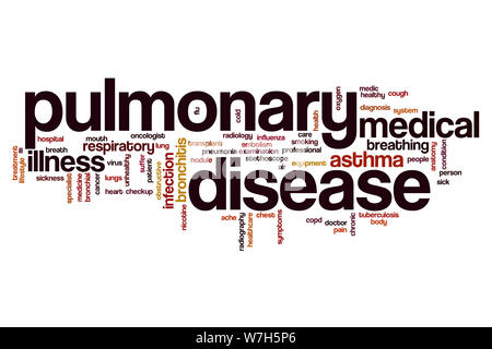 Pulmonary disease word cloud concept Stock Photo