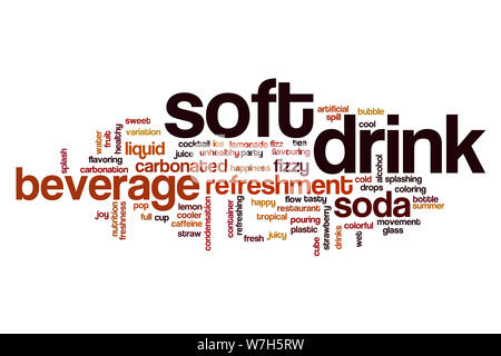 Soft drink word cloud concept Stock Photo