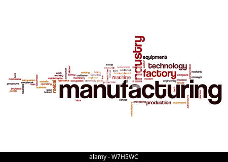 Assembly line word cloud concept on white background Stock Photo - Alamy