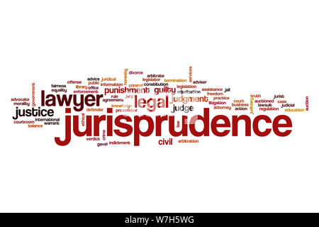 Jurisprudence word cloud concept Stock Photo