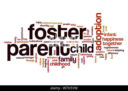 Foster parent word cloud concept Stock Photo