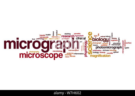 Micrograph word cloud concept Stock Photo