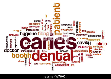 Caries word cloud concept Stock Photo