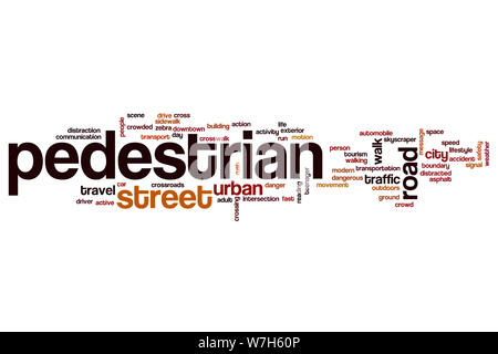 Pedestrian word cloud concept Stock Photo