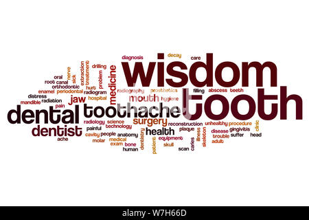 Wisdom tooth word cloud concept Stock Photo