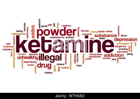 Ketamine word cloud concept Stock Photo