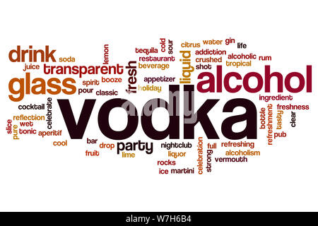 Vodka word cloud concept Stock Photo