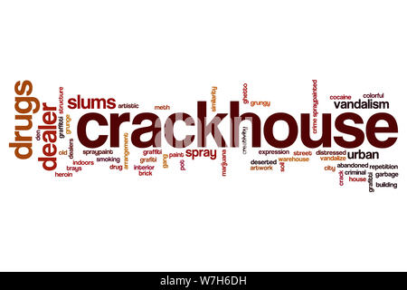 Crackhouse word cloud concept Stock Photo