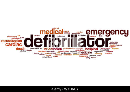 Defibrillator word cloud concept Stock Photo