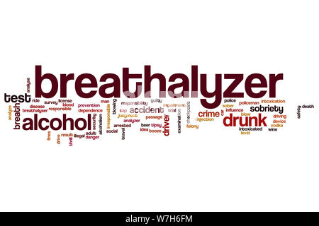Breathalyzer word cloud concept Stock Photo