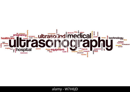 Ultrasonography word cloud concept Stock Photo