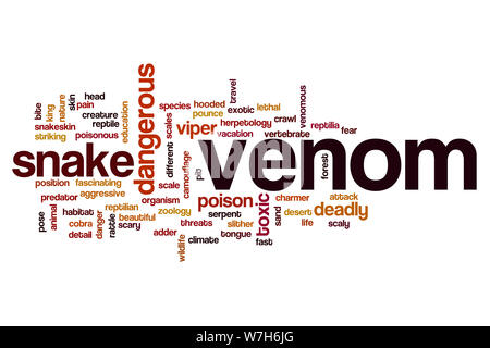 Venom word cloud concept Stock Photo