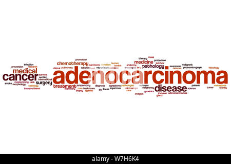 Adenocarcinoma word cloud concept Stock Photo