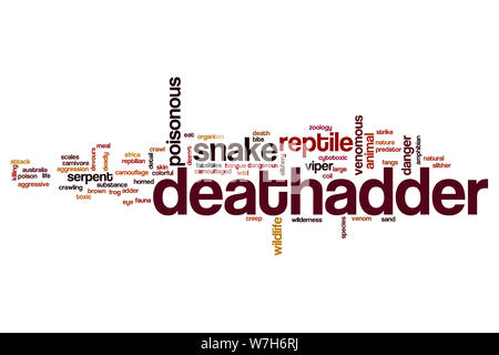 Deathadder word cloud concept Stock Photo