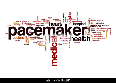 Pacemaker word cloud concept Stock Photo