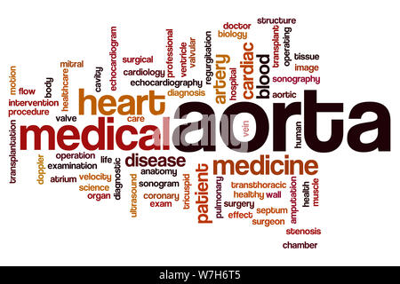 Aorta word cloud concept Stock Photo