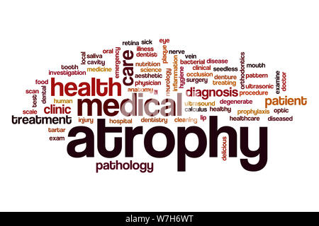 Atrophy word cloud concept Stock Photo