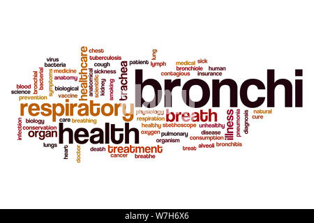 Bronchi word cloud concept Stock Photo