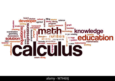 Calculus word cloud concept Stock Photo