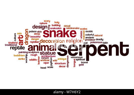 Serpent word cloud concept Stock Photo