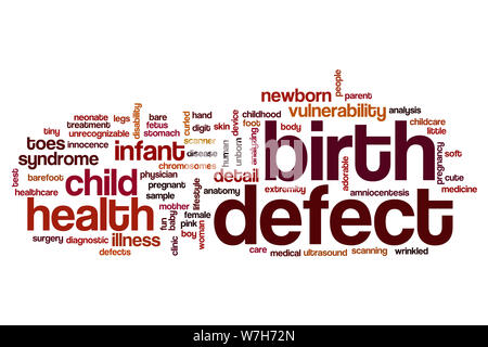 Birth defect word cloud concept Stock Photo