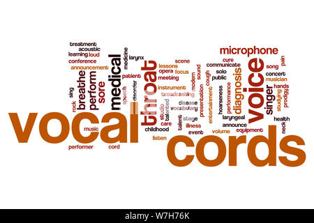 Vocal cords word cloud concept Stock Photo