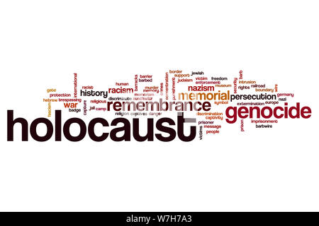 Holocaust word cloud concept Stock Photo