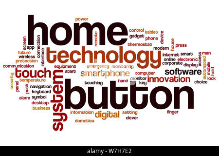 Home button word cloud concept Stock Photo