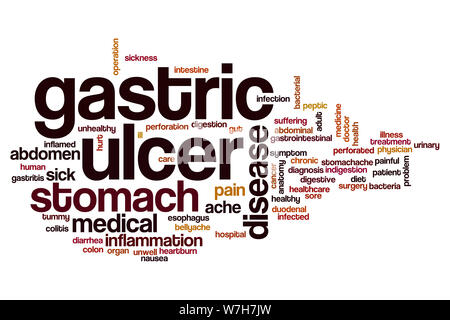 Gastric ulcer word cloud concept Stock Photo