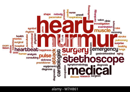 Heart murmur  word cloud concept Stock Photo