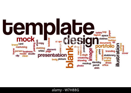 Template word cloud concept Stock Photo
