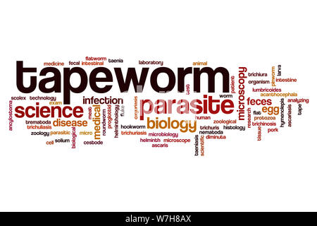 Tapeworm word cloud concept Stock Photo
