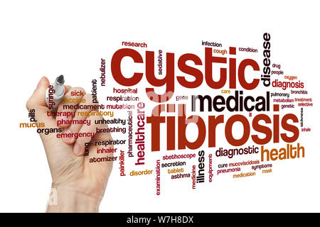 Cystic fibrosis word cloud Stock Photo