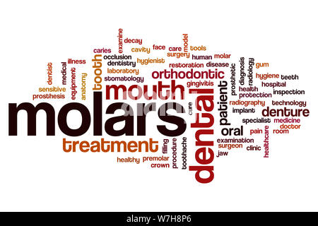 Molars word cloud concept Stock Photo