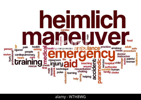 Heimlich maneuver word cloud concept Stock Photo