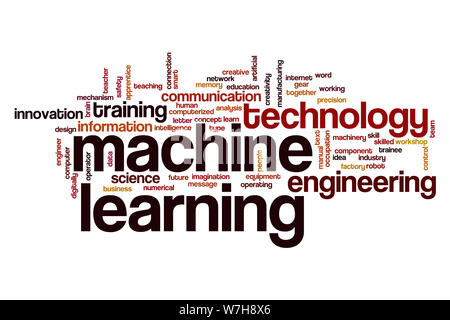 Machine learning word cloud concept Stock Photo