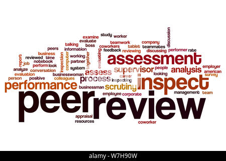 Peer review word cloud concept Stock Photo