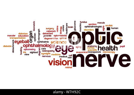 Optic nerve word cloud concept Stock Photo