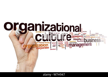 Organizational culture word cloud Stock Photo