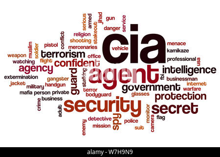 CIA word cloud concept Stock Photo