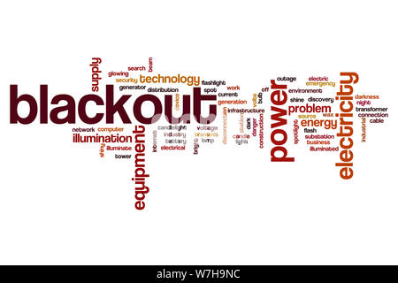 Blackout word cloud concept Stock Photo