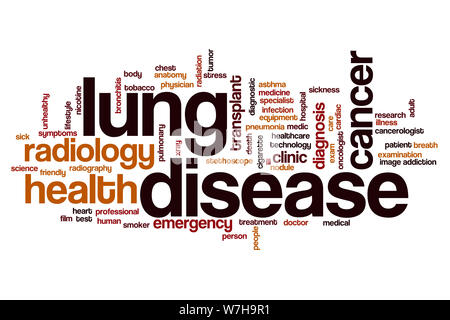 Lung disease word cloud concept Stock Photo