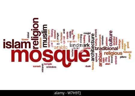 Mosque word cloud concept Stock Photo