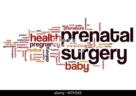 Prenatal surgery word cloud concept Stock Photo