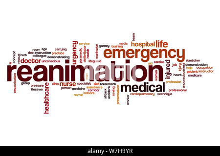 Reanimation word cloud concept Stock Photo