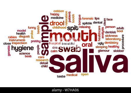 Saliva word cloud concept Stock Photo