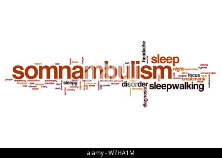 Somnabulism word cloud concept Stock Photo