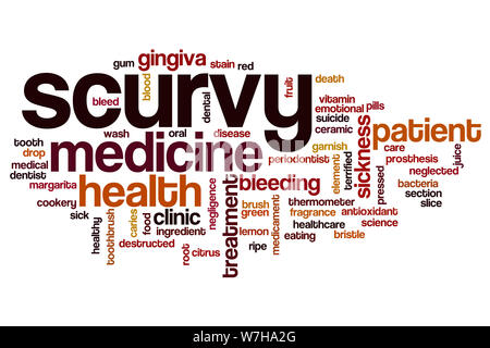 Scurvy word cloud concept Stock Photo