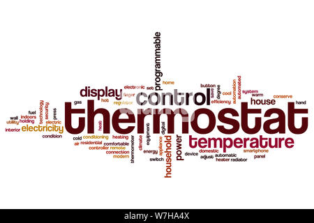 Thermostat word cloud concept Stock Photo