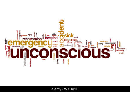 Unconscious word cloud concept Stock Photo